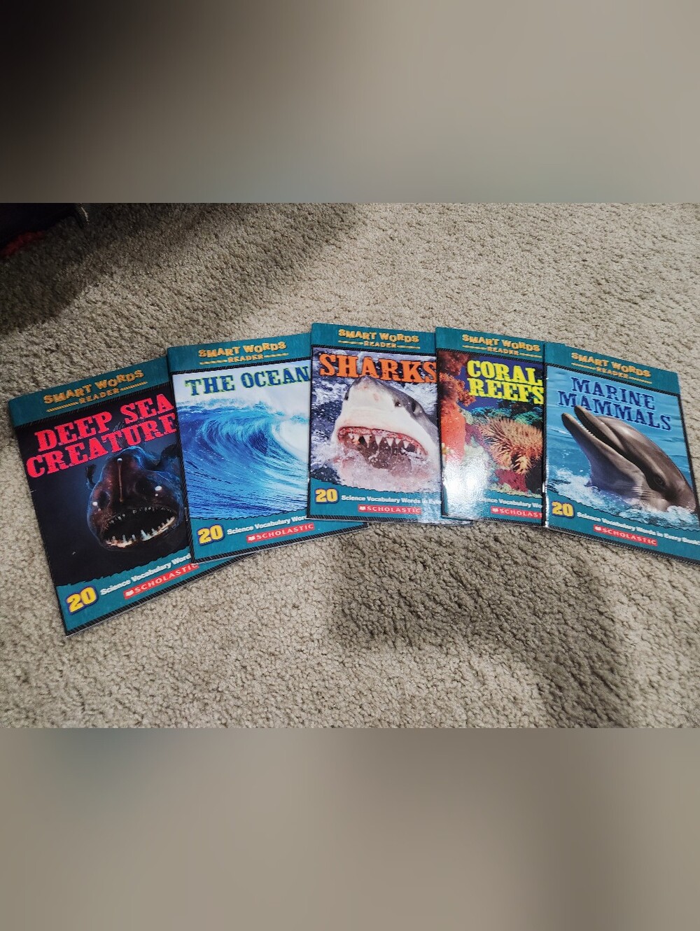 Scholastic Ocean Life Readers Set - Blue Covers with Red Accents